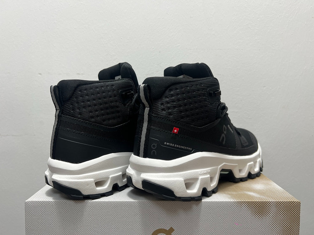 On Cloudrock Mid Waterproof Hiking Boots in Black