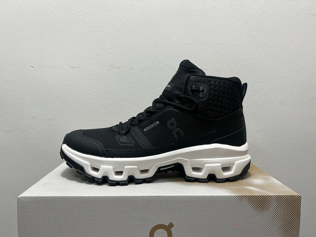 On Cloudrock Mid Waterproof Hiking Boots in Black