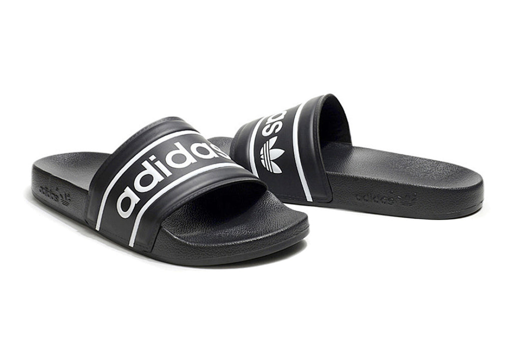 Adidas Originals Adilette Core Black/White Logo Slide Sandals GX6968