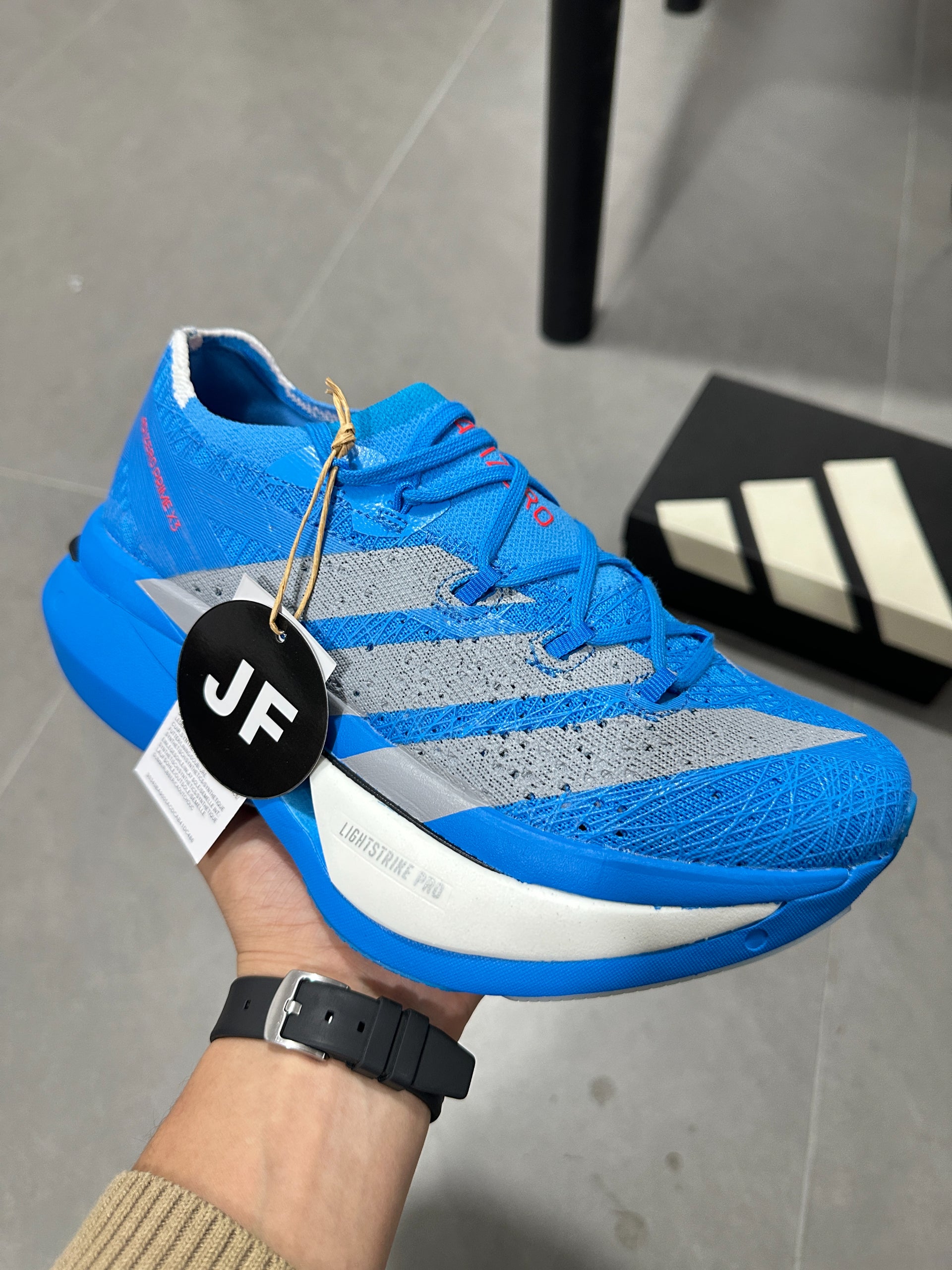 Adidas ADIZERO ADIOS PRO 4 (Blue / Silver colorway)