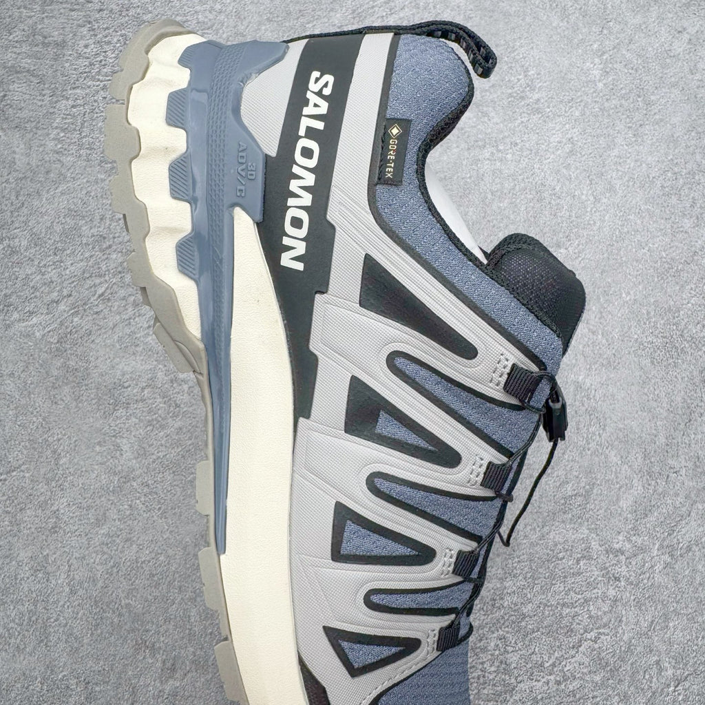 Salomon XA Pro 3D V9 GTX Grey Blue Men Women Waterproof Trail Shoes