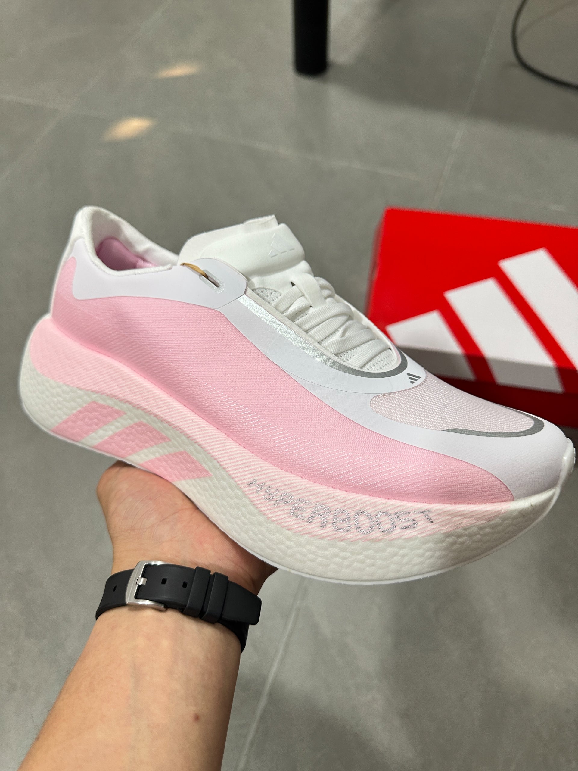 Adidas HYPERBOOST EDGE Running Shoes Pink | White
