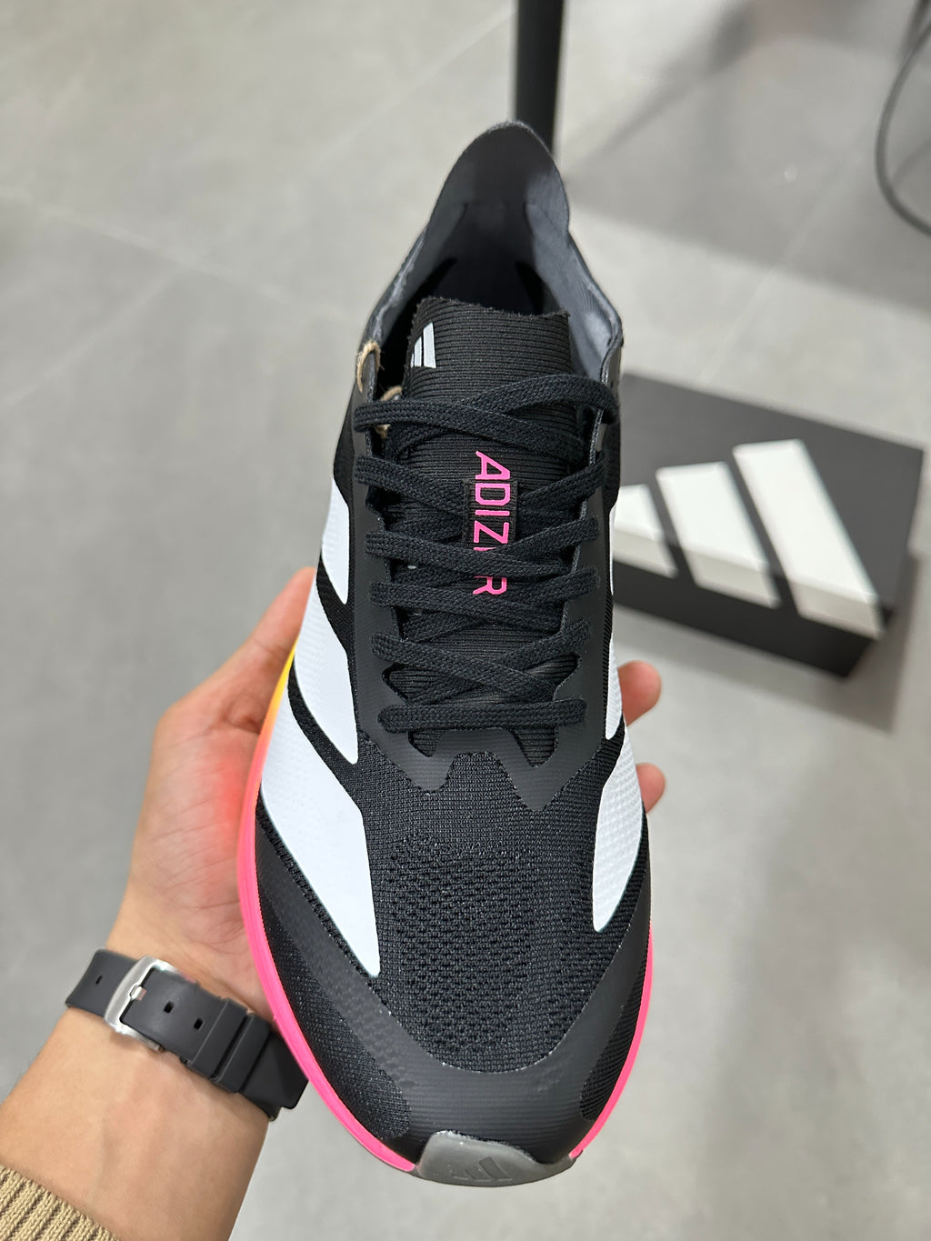 Adidas Adizero Drive RC Running Shoes Black | Pink & White