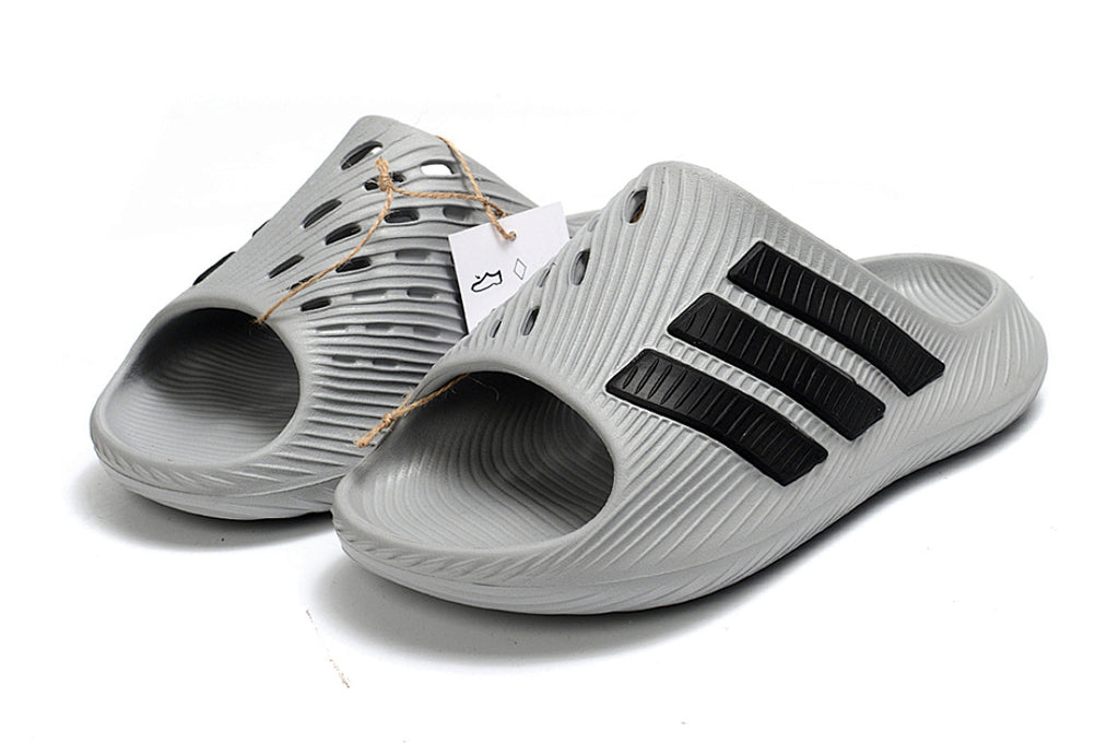 Adidas Purechill Grey Black Open-Toe Recovery Slides IF6766