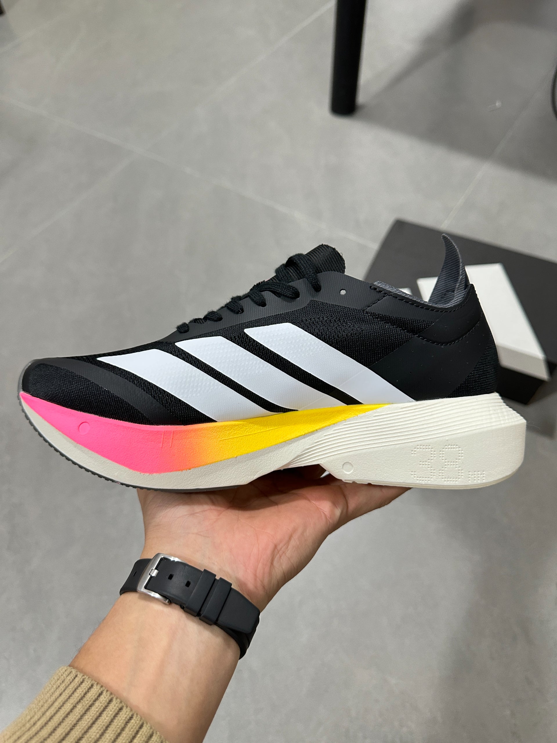 Adidas Adizero Drive RC Running Shoes Black | Pink & White
