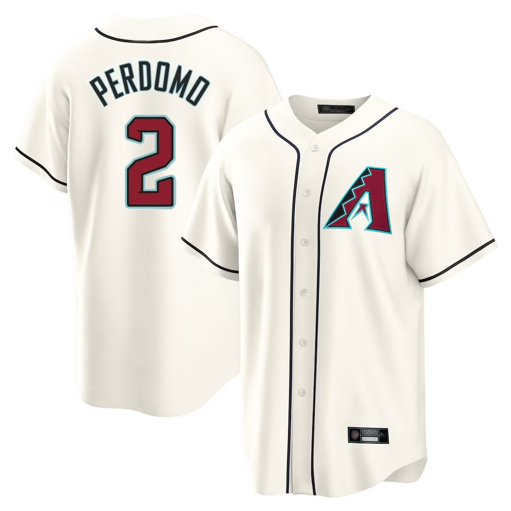 Arizona Diamondbacks #2 Geraldo Perdomo Player Cream Home Game Stitched Baseball Jersey