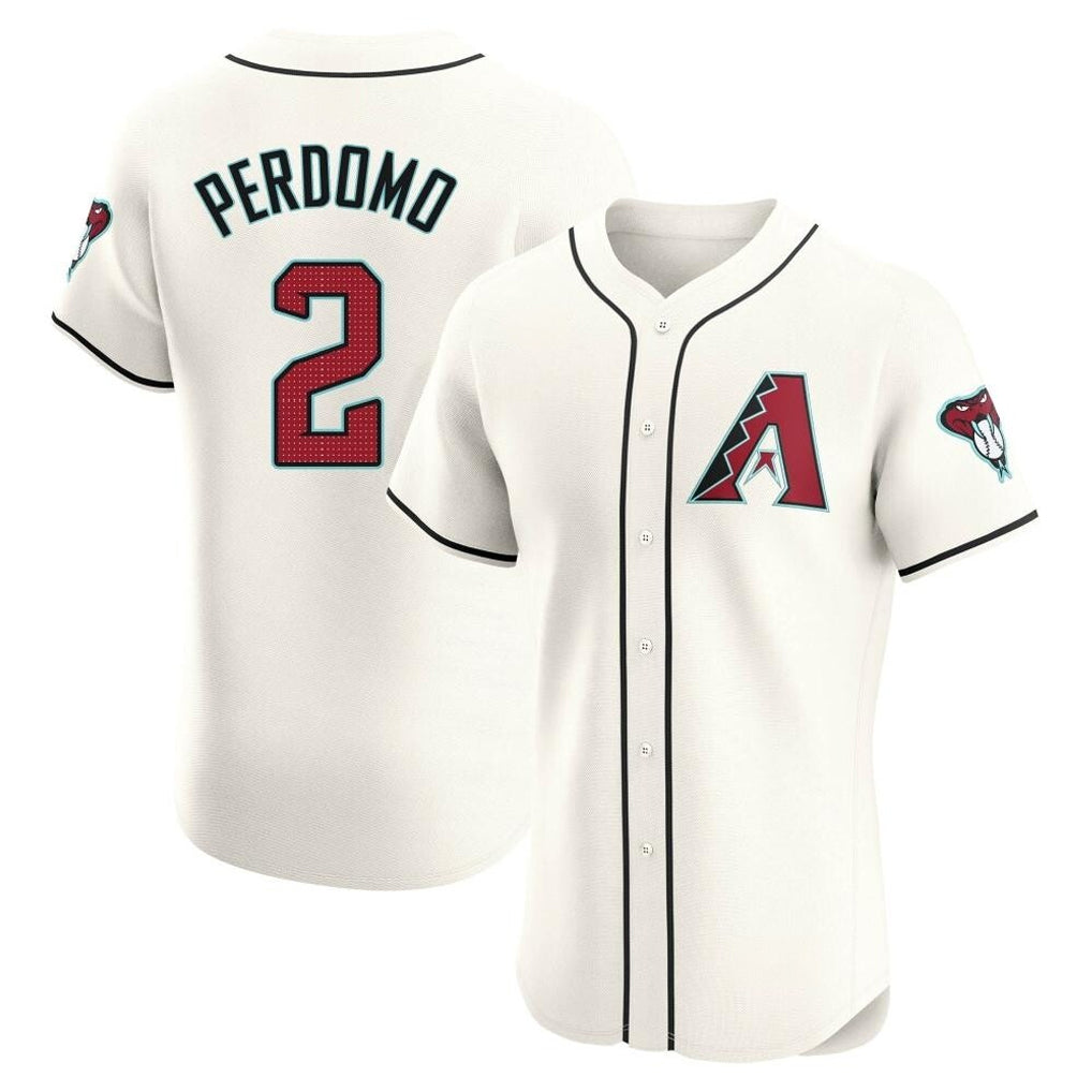 Arizona Diamondbacks #2 Geraldo Perdomo Player Cream Limited Elite Home Game Stitched Baseball Jersey