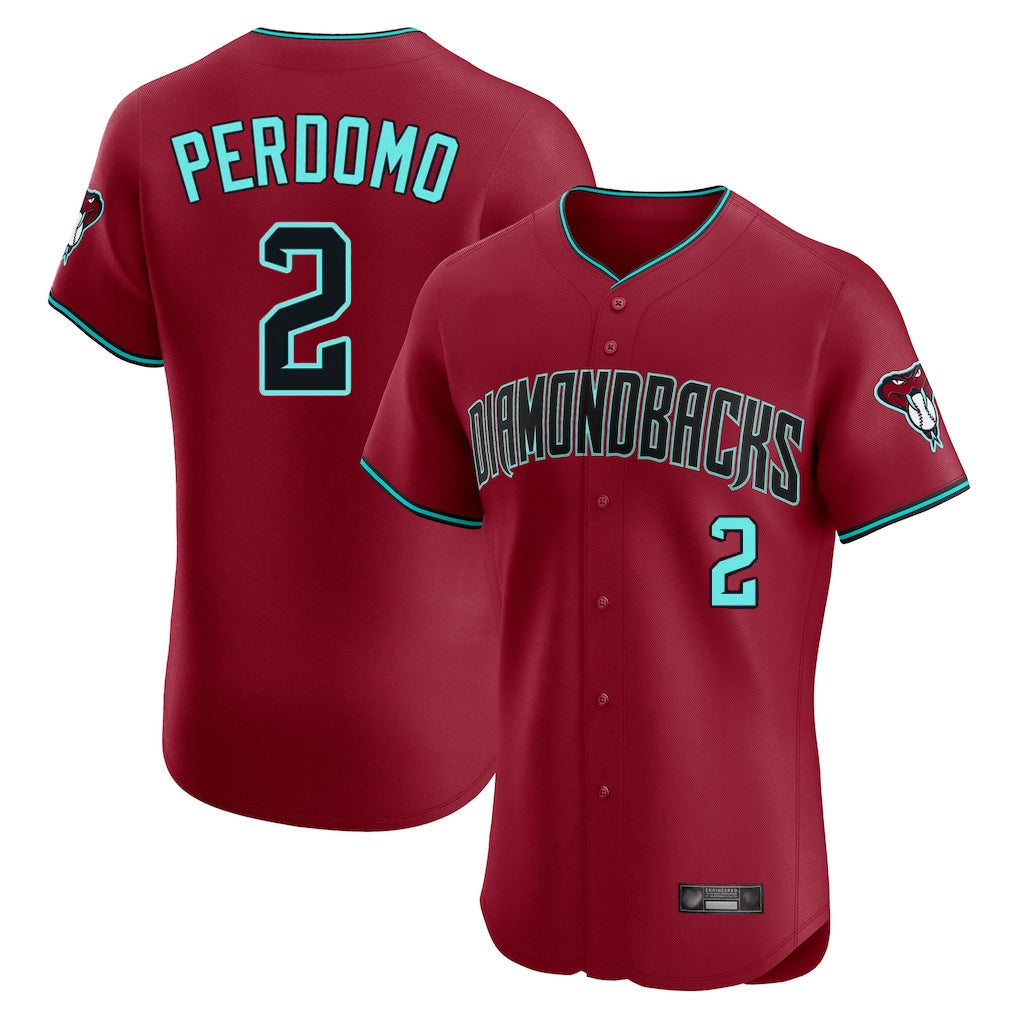 Arizona Diamondbacks #2 Geraldo Perdomo Player Red Limited Elite Home Game Stitched Baseball Jersey
