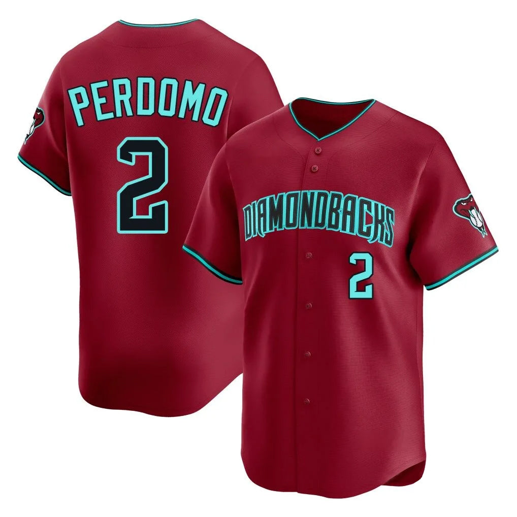 Arizona Diamondbacks #2 Geraldo Perdomo Player Red Limited Home Game Stitched Baseball Jersey