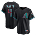 Arizona Diamondbacks #4 Ketel Marte Player Black Fashion Out Home Game Stitched Baseball Jersey