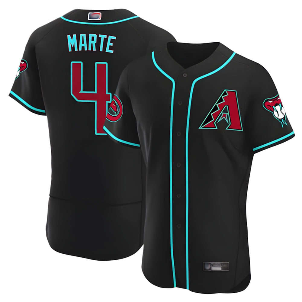 Arizona Diamondbacks #4 Ketel Marte Player Black Limited Elite Home Game Stitched Baseball Jersey