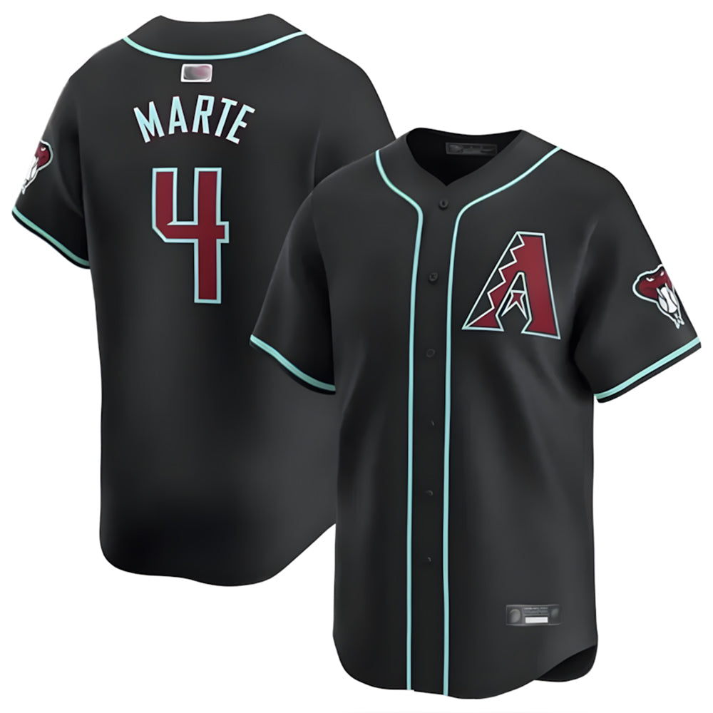 Arizona Diamondbacks #4 Ketel Marte Player Black Limited Home Game Stitched Baseball Jersey