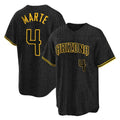 Arizona Diamondbacks #4 Ketel Marte Player Black Snake Skin City Home Game Stitched Baseball Jersey