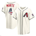 Arizona Diamondbacks #4 Ketel Marte Player Cream USA 250 Fourth of July Home Game Stitched Baseball Jersey