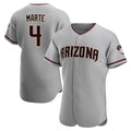 Arizona Diamondbacks #4 Ketel Marte Player Gray Road Limited Elite Home Game Stitched Baseball Jersey