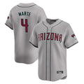 Arizona Diamondbacks #4 Ketel Marte Player Gray Road Limited Home Game Stitched Baseball Jersey