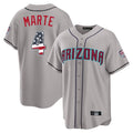 Arizona Diamondbacks #4 Ketel Marte Player Gray USA 250 Fourth of July Home Game Stitched Baseball Jersey