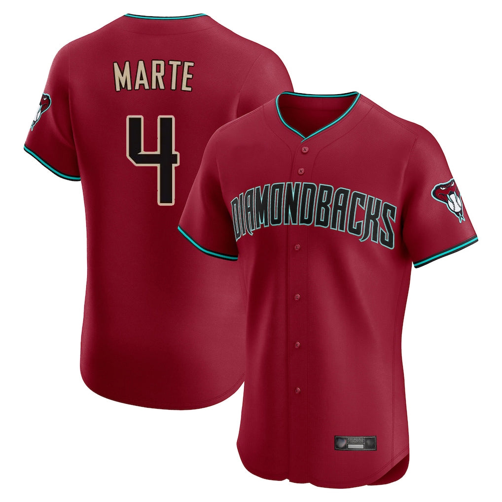 Arizona Diamondbacks #4 Ketel Marte Player Red Limited Elite Home Game Stitched Baseball Jersey