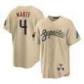 Arizona Diamondbacks #4 Ketel Marte Player Tan City Connect Home Game Stitched Baseball Jersey