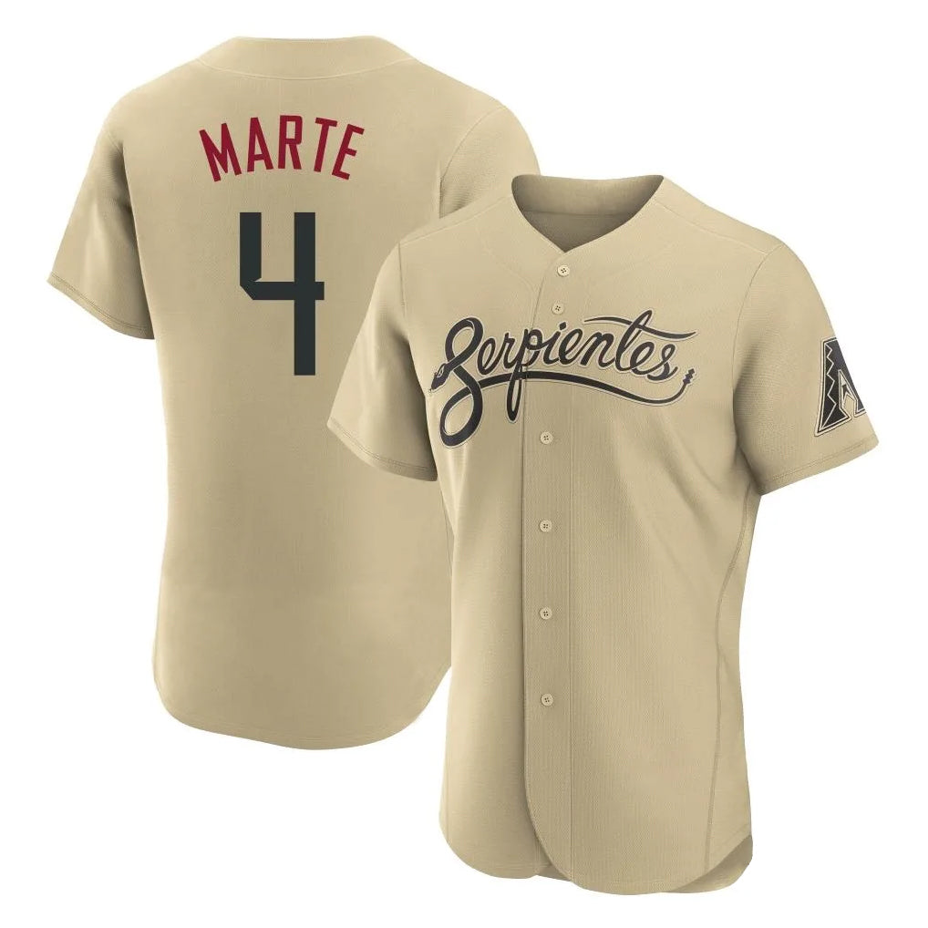 Arizona Diamondbacks #4 Ketel Marte Player Tan City Connect Limited Elite Home Game Stitched Baseball Jersey