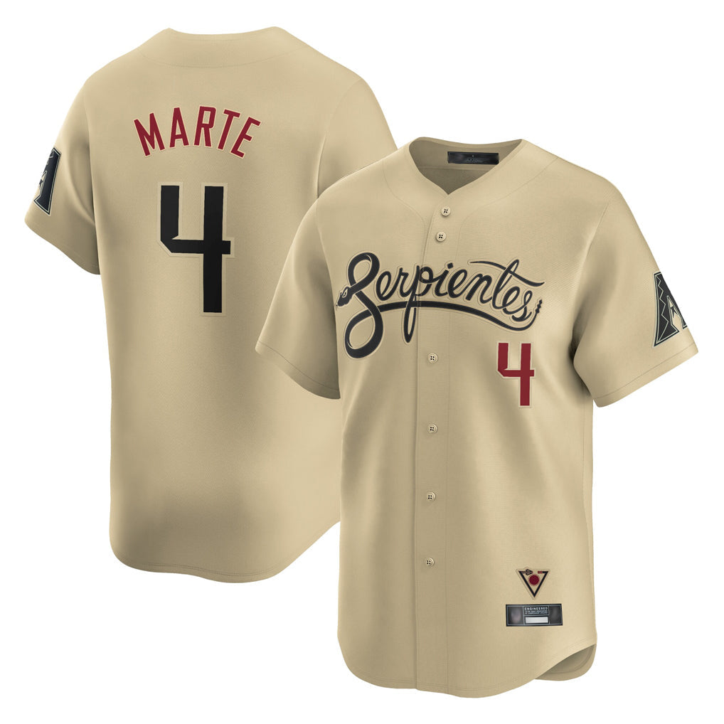 Arizona Diamondbacks #4 Ketel Marte Player Tan City Connect Limited Home Game Stitched Baseball Jersey