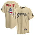 Arizona Diamondbacks #4 Ketel Marte Player Tan USA 250 Fourth of July Home Game Stitched Baseball Jersey