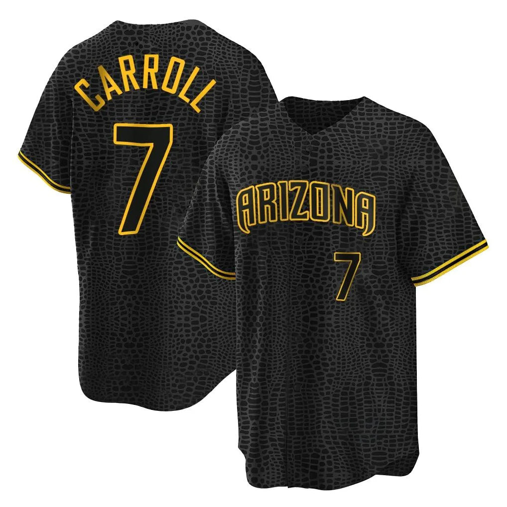 Arizona Diamondbacks #7 Corbin Carroll Player Black Snake Skin City Home Game Stitched Baseball Jersey