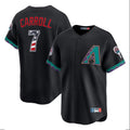 Arizona Diamondbacks #7 Corbin Carroll Player Black USA 250 Fourth of July Home Game Stitched Baseball Jersey