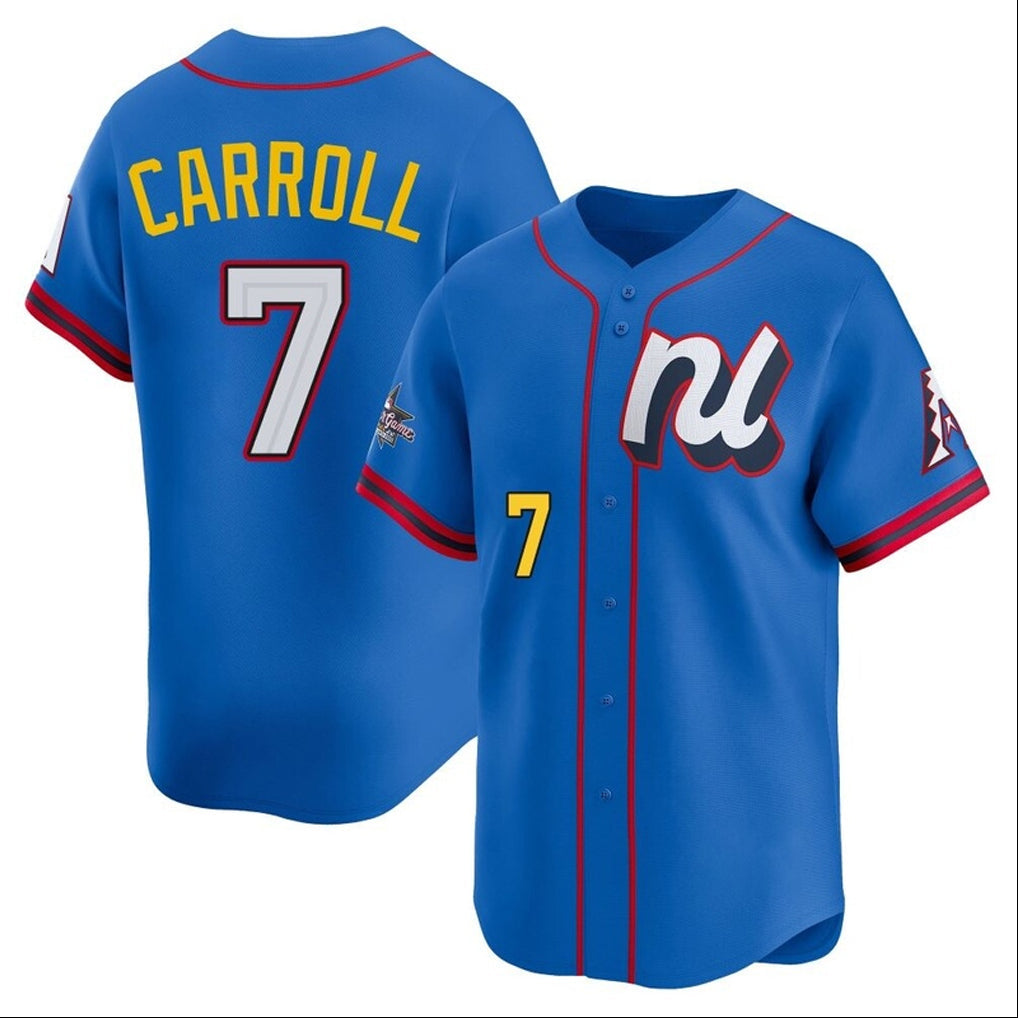 Arizona Diamondbacks #7 Corbin Carroll Player Blue National League All-Star Edition Limited Home Game Stitched Baseball Jersey