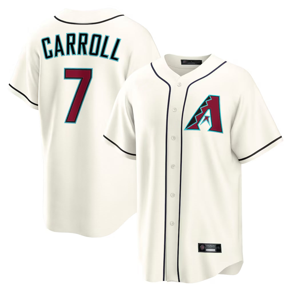 Arizona Diamondbacks #7 Corbin Carroll Player Cream Home Game Stitched Baseball Jersey