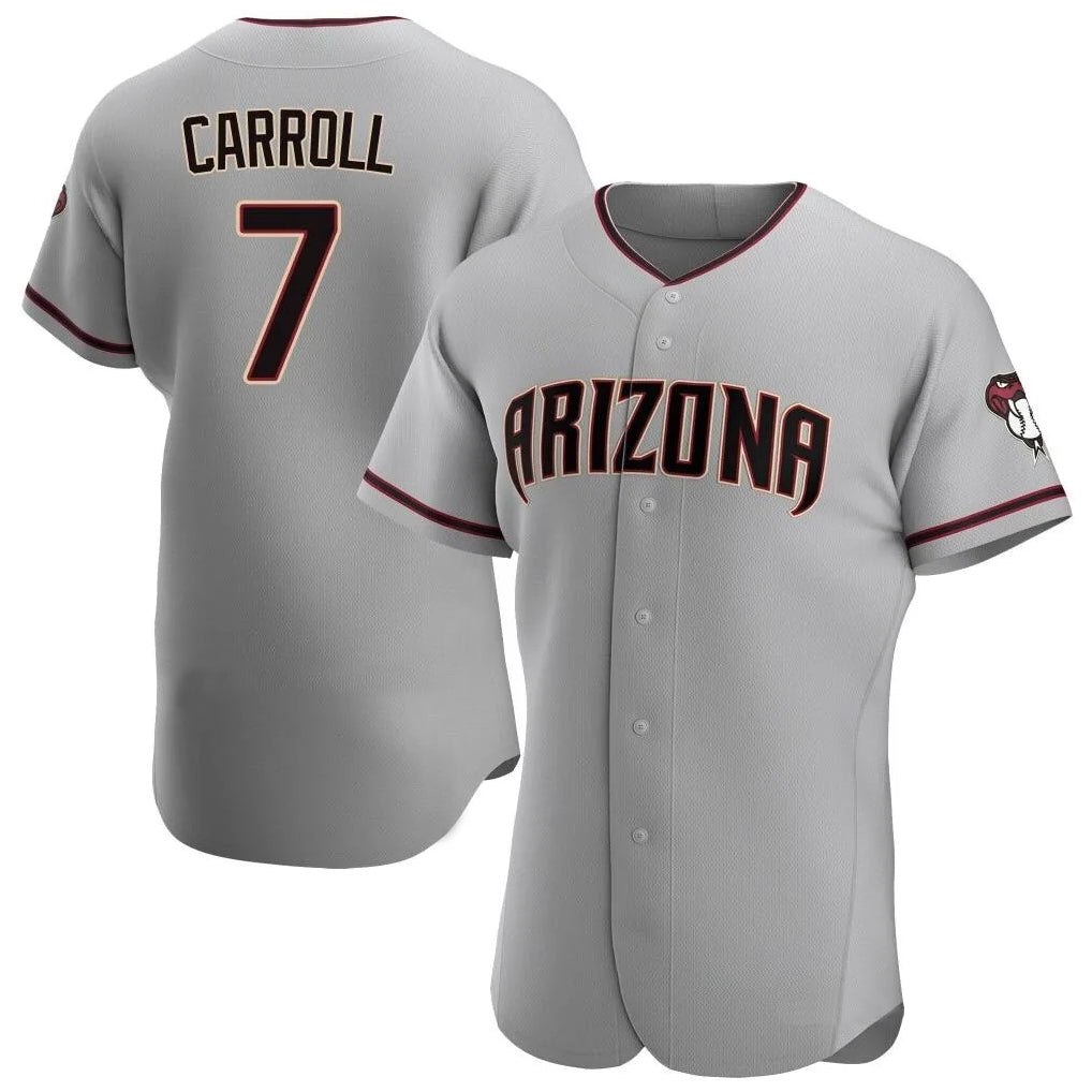 Arizona Diamondbacks #7 Corbin Carroll Player Gray Road Limited Elite Home Game Stitched Baseball Jersey
