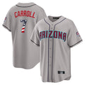 Arizona Diamondbacks #7 Corbin Carroll Player Gray USA 250 Fourth of July Home Game Stitched Baseball Jersey