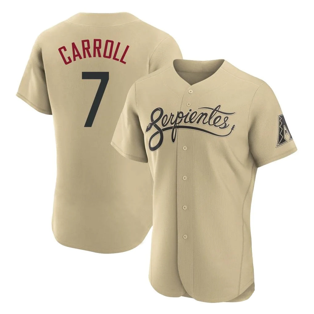 Arizona Diamondbacks #7 Corbin Carroll Player Tan City Connect Limited Elite Home Game Stitched Baseball Jersey