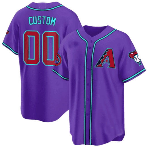 Arizona Diamondbacks 2024 Cool Base Custom Jersey V2 – All Stitched-Purple Baseball Jersey