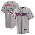 Arizona Diamondbacks #12 Lourdes Gurriel Jr Player Gray USA 250 Fourth of July Home Game Stitched Baseball Jersey