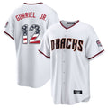 Arizona Diamondbacks #12 Lourdes Gurriel Jr Player White USA 250 Fourth of July Home Game Stitched Baseball Jersey