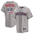 Arizona Diamondbacks #14 Gabriel Moreno Player Gray USA 250 Fourth of July Home Game Stitched Baseball Jersey