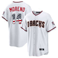 Arizona Diamondbacks #14 Gabriel Moreno Player White USA 250 Fourth of July Home Game Stitched Baseball Jersey