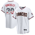 Arizona Diamondbacks #20 Luis Gonzalez Player White USA 250 Fourth of July Home Game Stitched Baseball Jersey