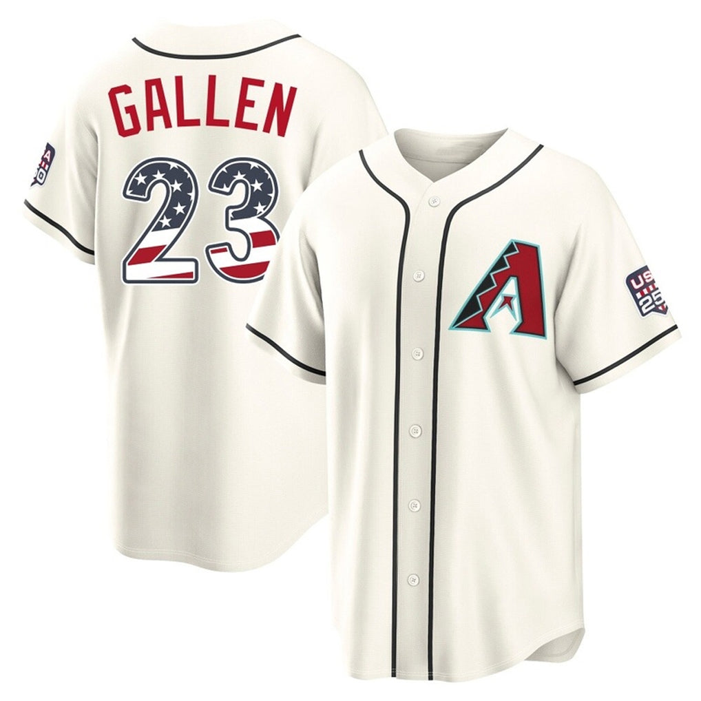 Arizona Diamondbacks #23 Zac Gallen Player Cream USA 250 Fourth of July Home Game Stitched Baseball Jersey