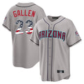 Arizona Diamondbacks #23 Zac Gallen Player Gray USA 250 Fourth of July Home Game Stitched Baseball Jersey