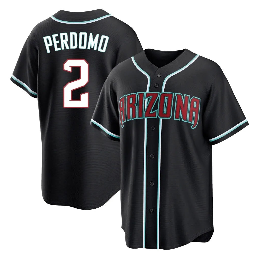 Arizona Diamondbacks #2 Geraldo Perdomo Player Black Home Game Stitched Baseball Jersey
