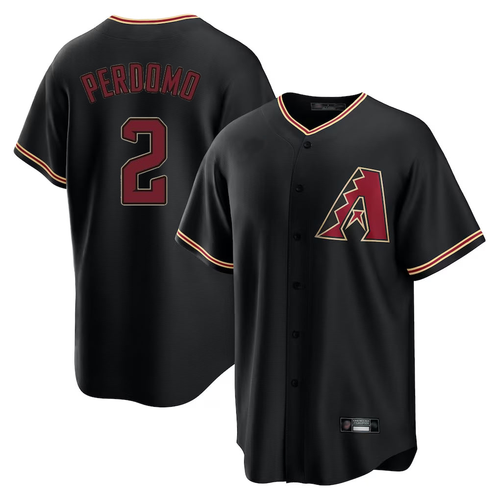 Arizona Diamondbacks #2 Geraldo Perdomo Player Black Limited Home Stitched Baseball Jersey
