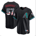 Arizona Diamondbacks #57 Eduardo Rodriguez Player Black USA 250 Fourth of July Home Game Stitched Baseball Jersey