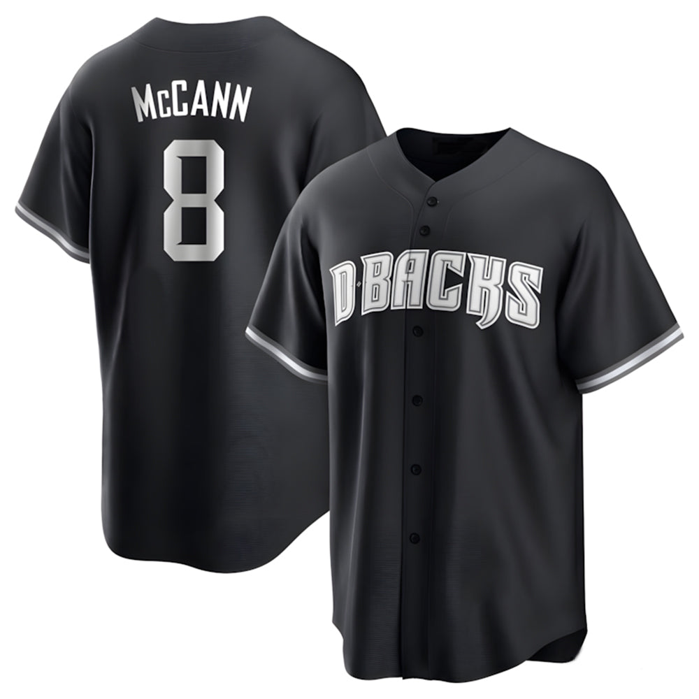 Arizona Diamondbacks #8 James McCann Player Black Game Home Stitched Baseball Jersey