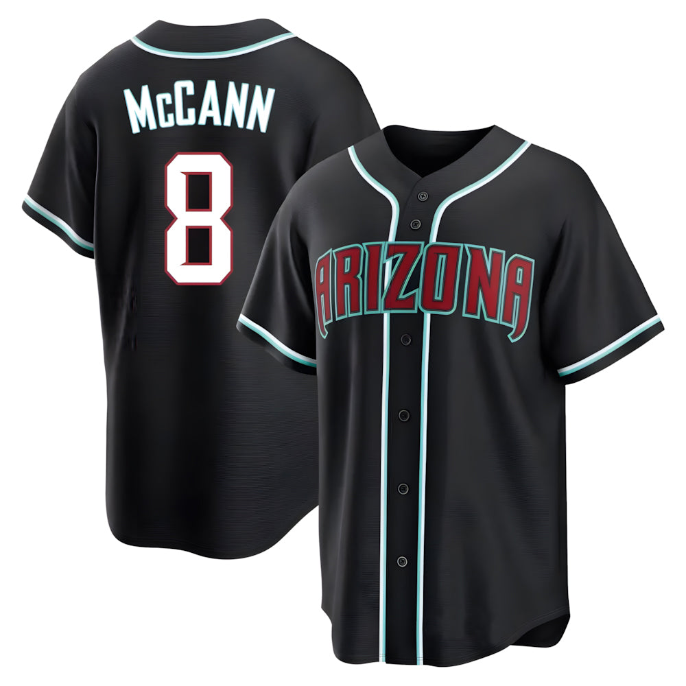 Arizona Diamondbacks #8 James McCann Player Black Home Game Stitched Baseball Jersey