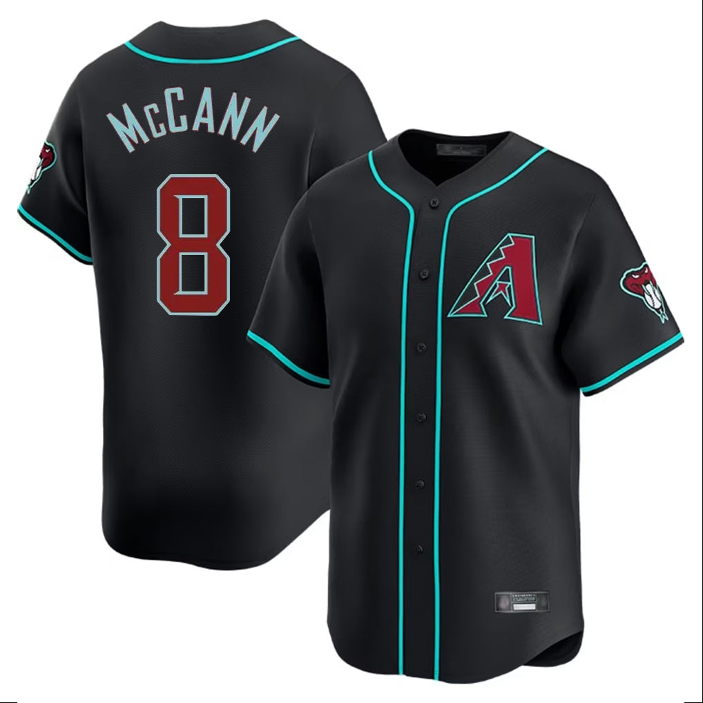 Arizona Diamondbacks #8 James McCann Player Black Limited Home Game Stitched Baseball Jersey