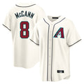 Arizona Diamondbacks #8 James McCann Player Cream Home Game Stitched Baseball Jersey