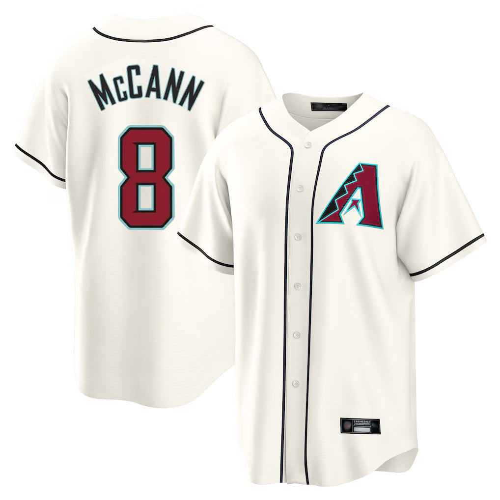 Arizona Diamondbacks #8 James McCann Player Cream Home Game Stitched Baseball Jersey