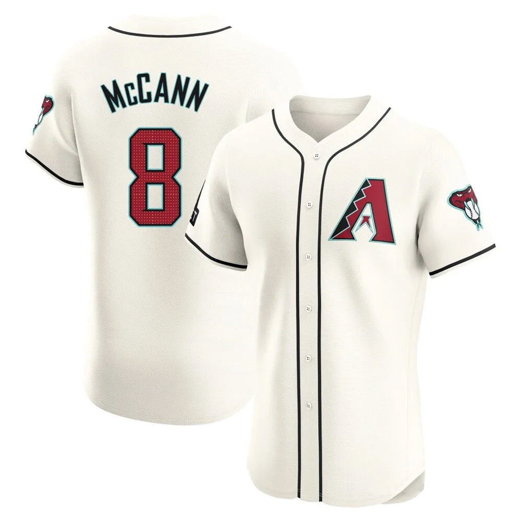 Arizona Diamondbacks #8 James McCann Player Cream Limited Elite Home Game Stitched Baseball Jersey